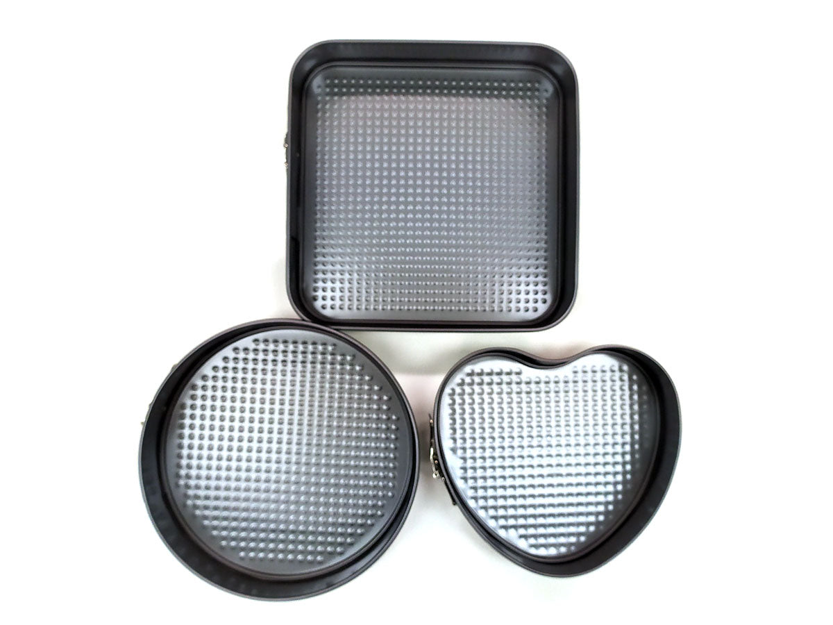 Webake 8.5/9.5/10 Inch Non-Stick Springform Pan Set with Removable Bottom
