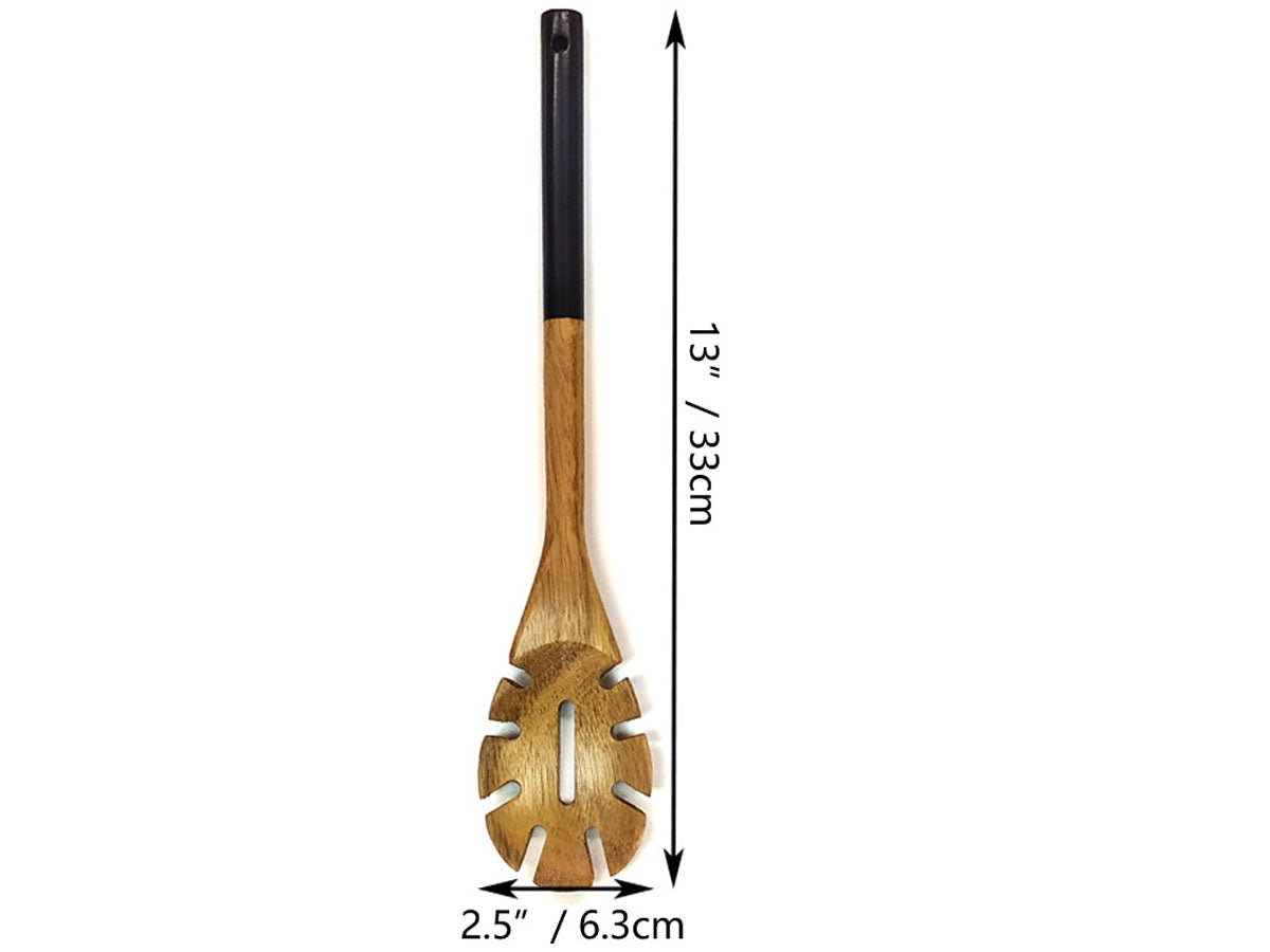 Webake Non Stick Wooden Kitchen Spaghetti Spoon Utensils Cooking