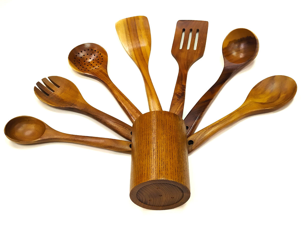 Webake Non Stick Wooden Kitchen Utensils Cooking Set