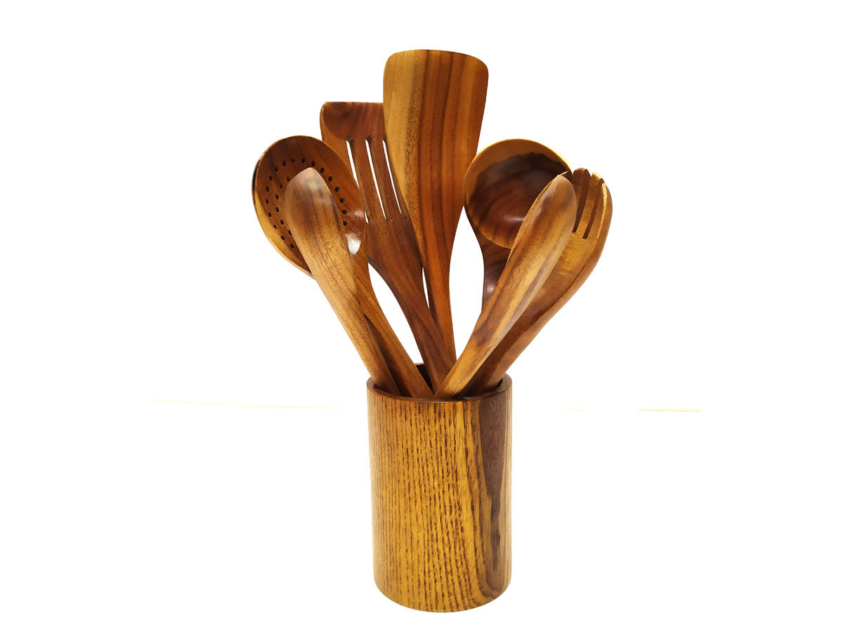 Webake Non Stick Wooden Kitchen Utensils Cooking Set