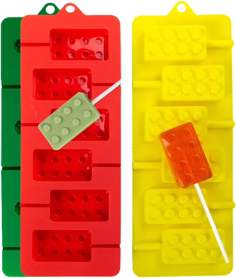 Webake Silicone Chocolate Hard Lollipop Candy Molds (3 Pack,100 Paper Sticks)