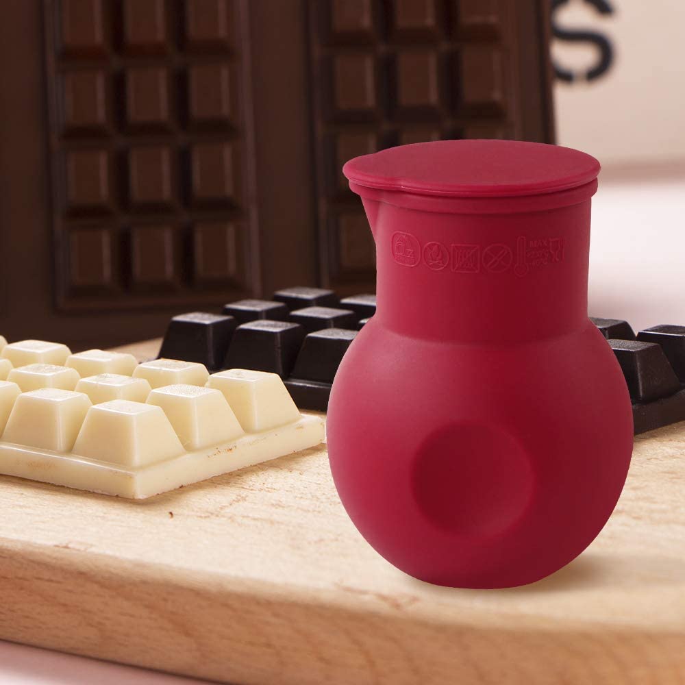 Webake silicone chocolate microwave melting pot pour candy butter warmer,Set of 2