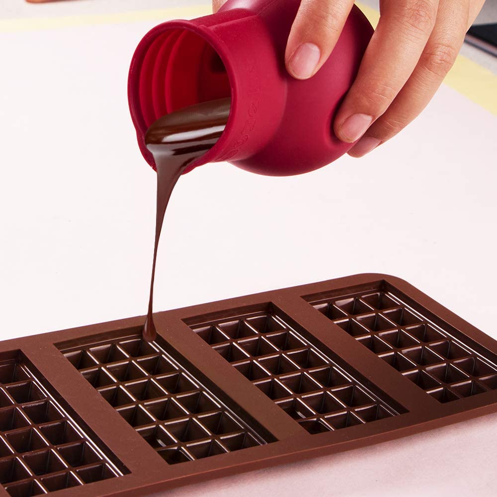 Webake silicone chocolate microwave melting pot pour candy butter warmer,Set of 2