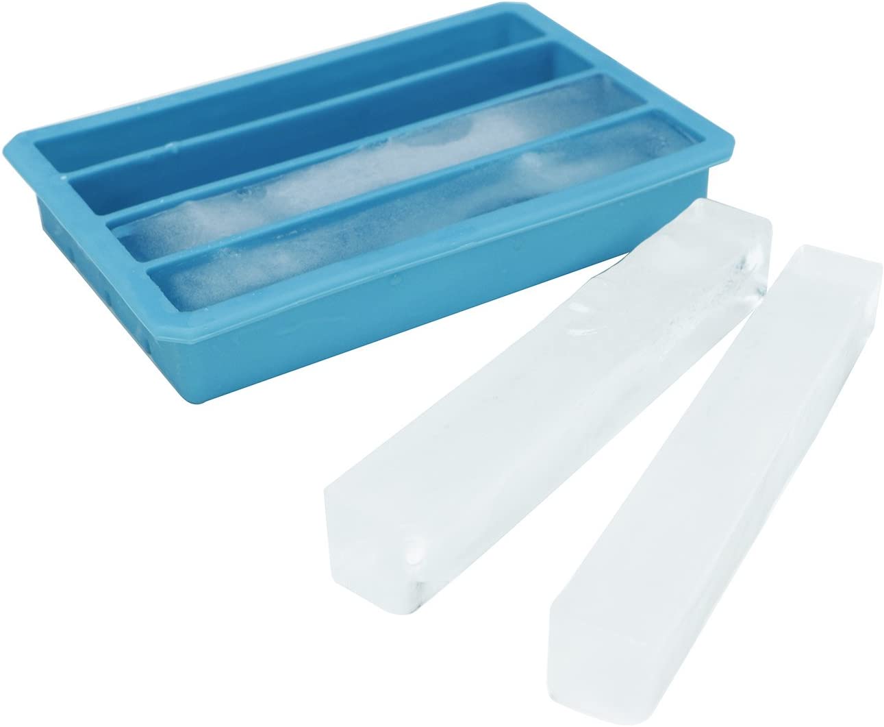 Webake 12 cavity long strip water bottles slicone ice cube trays mold,Pack of 3