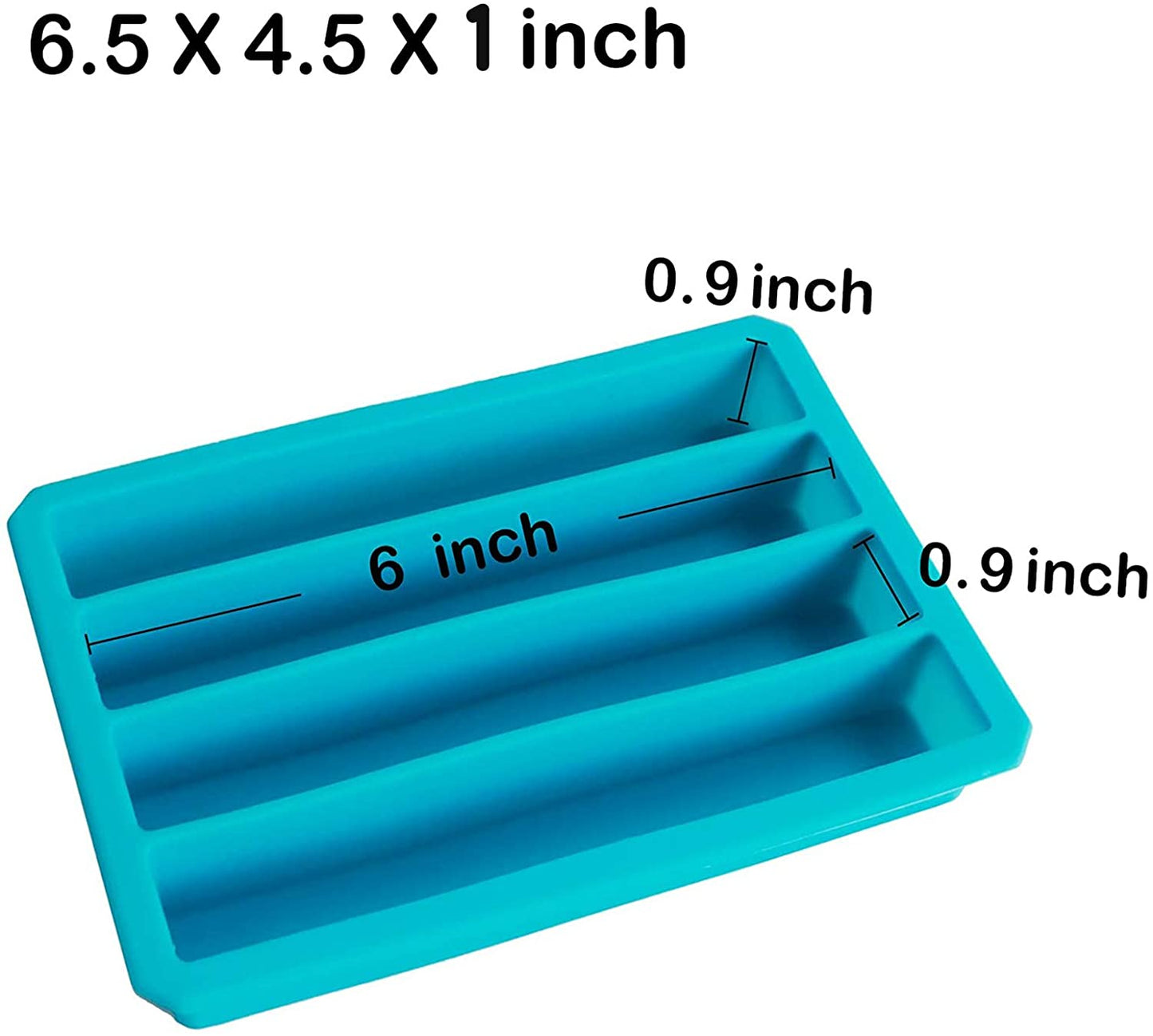 Webake 12 cavity long strip water bottles slicone ice cube trays mold,Pack of 3