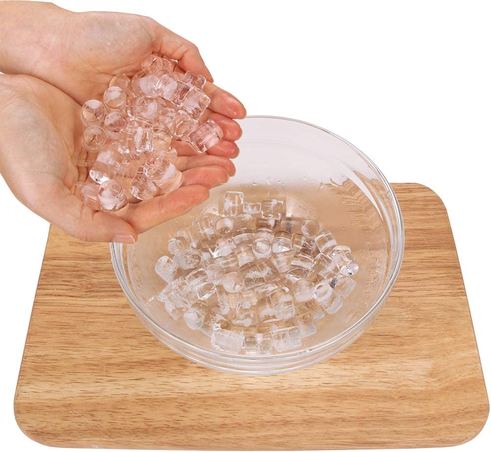 Webake stackable silicone mini tiny 90 grids crushed ice cube nugget molds with Lid,2 Pack