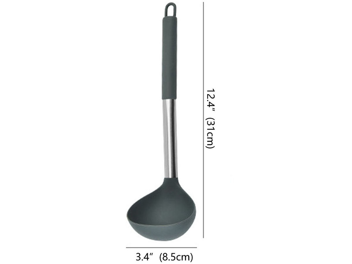 Webake Stainless Steel Handle Non Stick Silicone Spoon