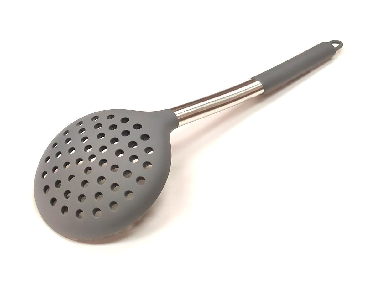 Webake Stainless Steel Handle Silicone Non Stick Cooking Slotted Spoon