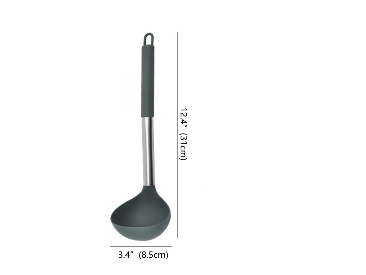 Webake Stainless Steel Handle Silicone Non Stick Cooking Slotted Spoon
