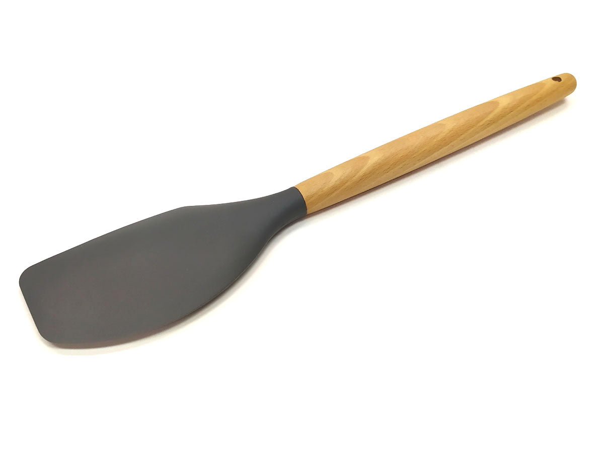 Webake Wooden Handle Non-Stick Silicone Cooking Spatula Utensils (12.52"x2.36")