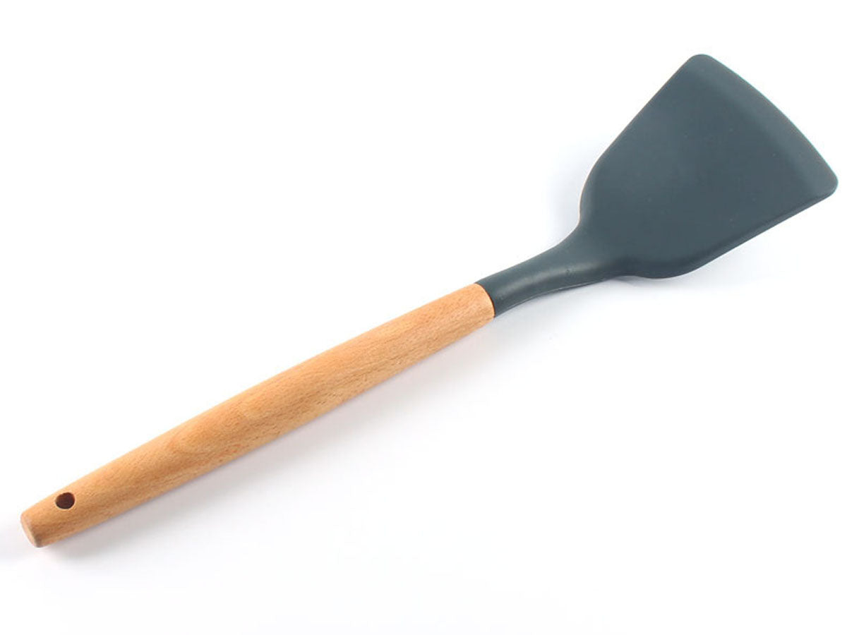 Webake Wooden Handle Non-Stick Silicone Cooking Utensils (12.68"x3.15")
