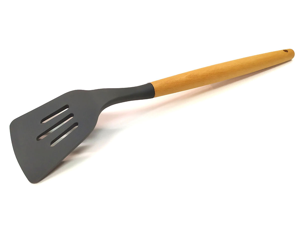 Webake Wooden Handle Silicone Non Stick Kitchen Cooking Utensils Set with Holder