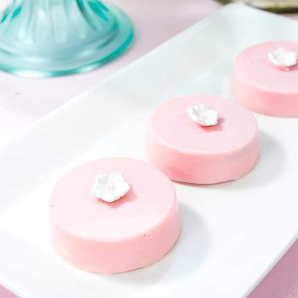 Webake silicone baking round cylinder candy jello cake mini soap candy chocolate molds,Pack of 2