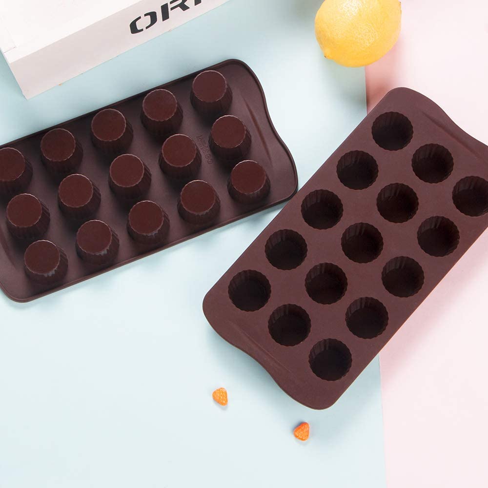 Webake cylinder chocolate molds silicone for jello and keto fat bombs (2 pack)