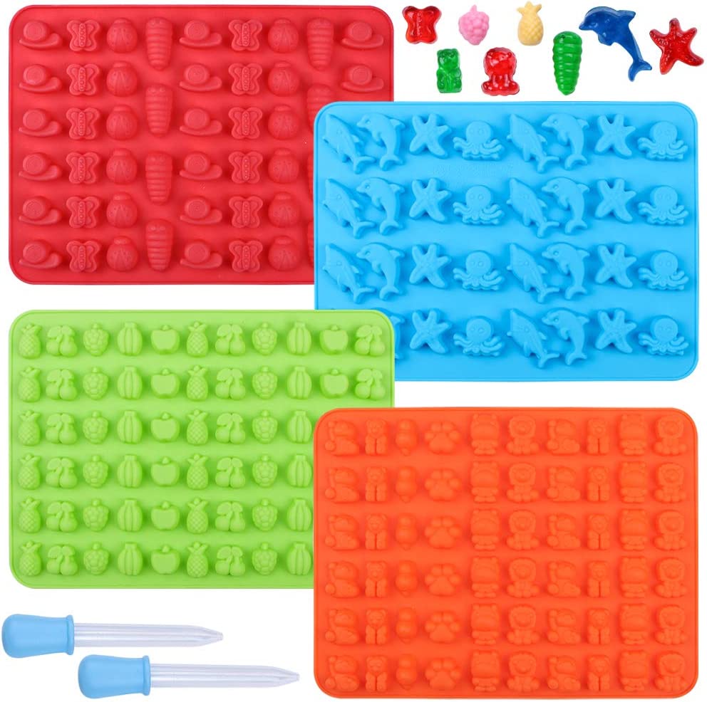 Great Choice Products 4X Gummy Bear/Worm Mold Candy Making Supplies  Chocolate Ice Maker Silicone Molds