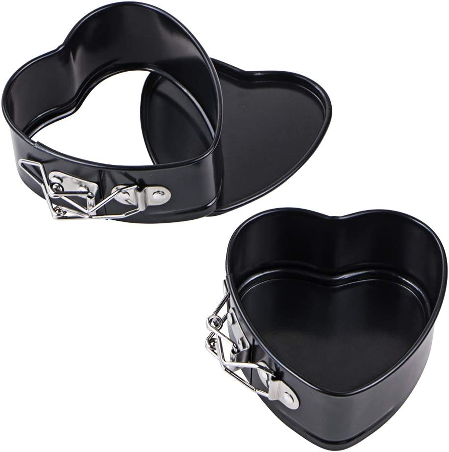 Webake 4 Inch heart shape mini cheesecake instant pot springform pan,Set of 2