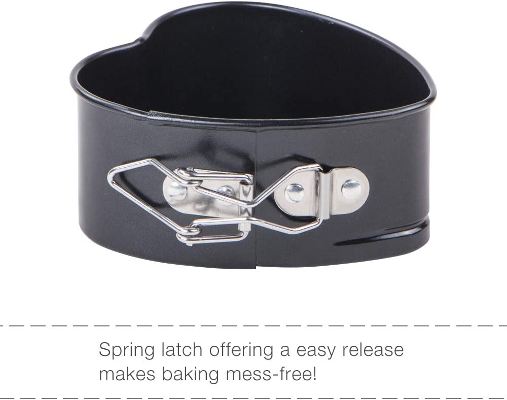 Webake 4 Inch heart shape mini cheesecake instant pot springform pan,Set of 2