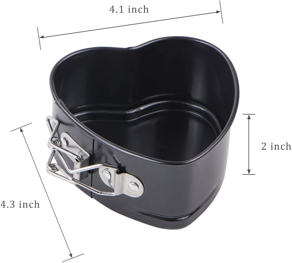 Webake 4 Inch heart shape mini cheesecake instant pot springform pan,Set of 2