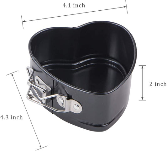 Webake 4 Inch heart shape mini cheesecake instant pot springform pan,Set of 2