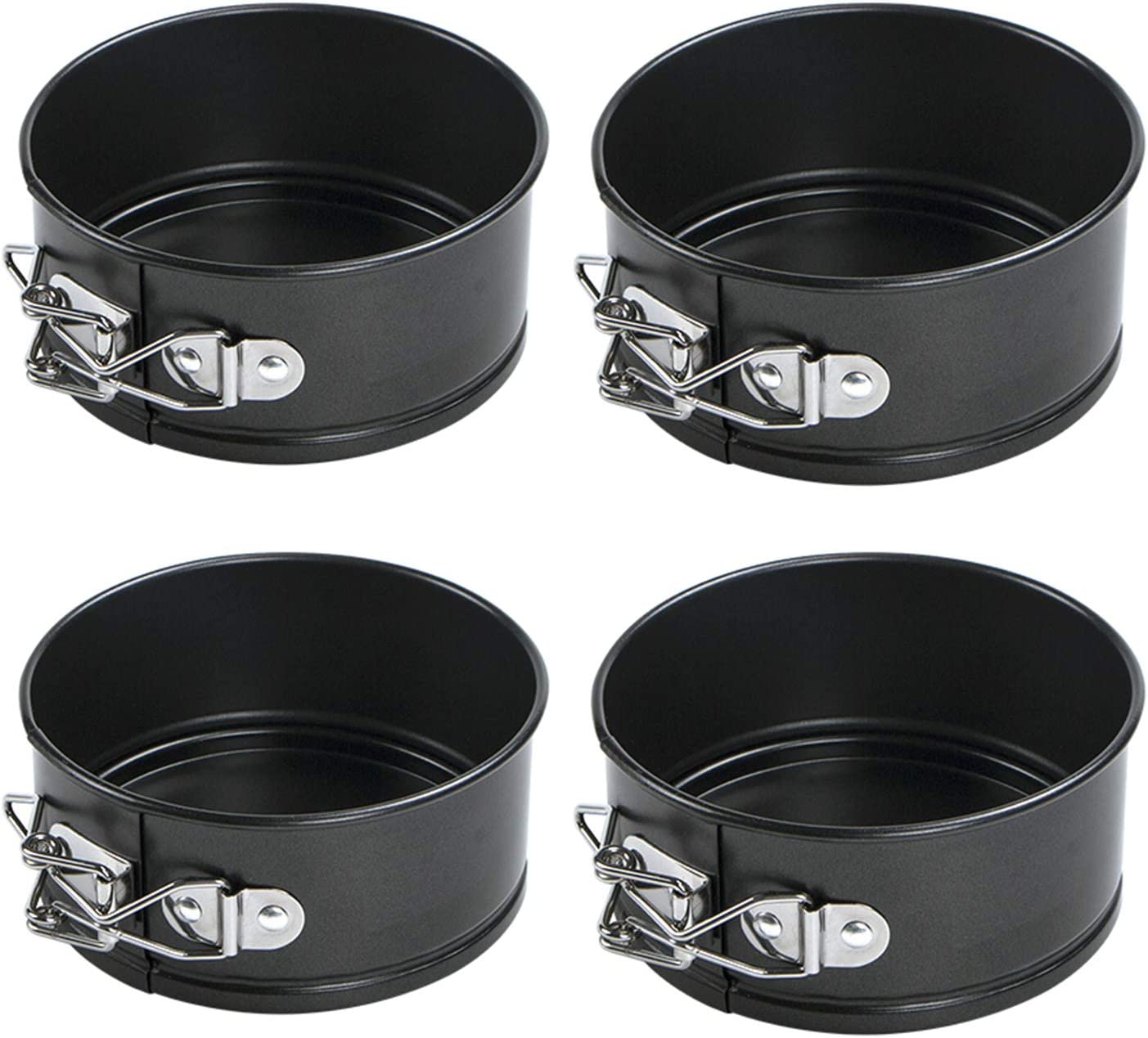 Webake 4.3 inch mini Cheesecake removable bottom deep round springform cake pan,set of 2
