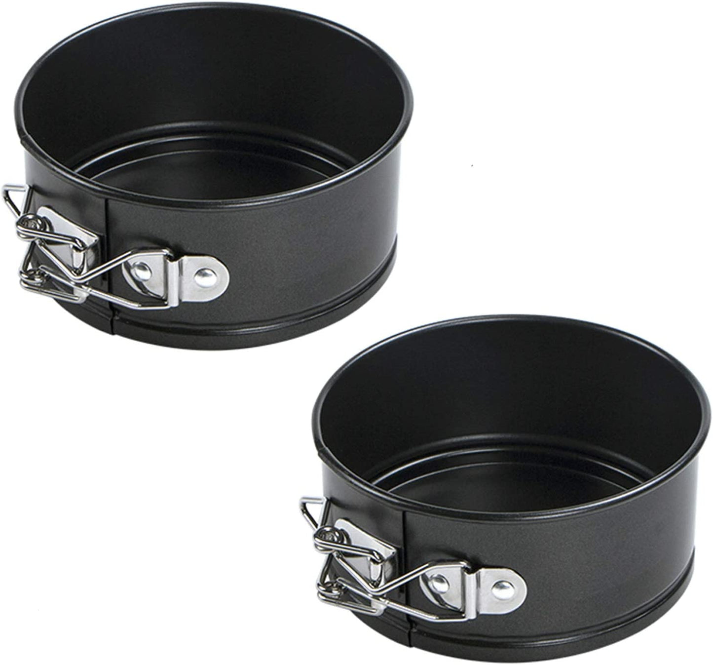 Webake 4.3 inch mini Cheesecake removable bottom deep round springform cake pan,set of 2