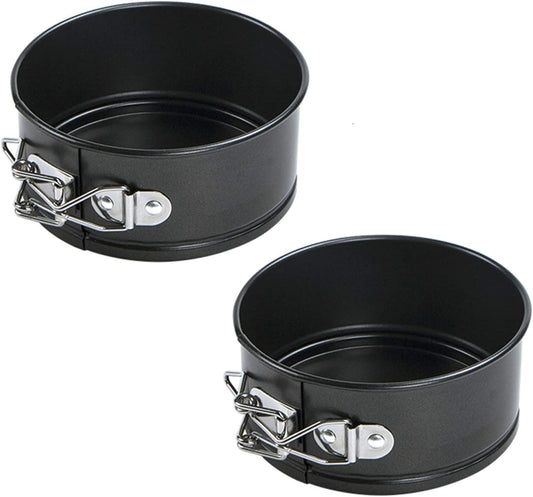 Webake 4.3 inch mini Cheesecake removable bottom deep round springform cake pan,set of 2