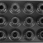 Mini Fluted Tube Cake Pan, Non-Stick 2.8 Inch Cake Baking Pan, Heavy Gauge Carbon Steel (12-Cavity)
