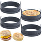 Inner 4 inch Silicone English Muffin Rings, Nonstick Cookie Rings Crumpet Ring, BPA-Free, Set of 4
