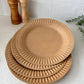 Convenient Disposable Brown Kraft Paper Plates - Unbleached and Uncoated 8.5-inch - 30 Count
