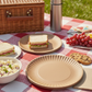 Convenient Disposable Brown Kraft Paper Plates - Unbleached and Uncoated 8.5-inch - 30 Count