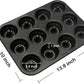 Mini Fluted Tube Cake Pan, Non-Stick 2.8 Inch Cake Baking Pan, Heavy Gauge Carbon Steel (12-Cavity)