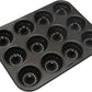 Mini Fluted Tube Cake Pan, Non-Stick 2.8 Inch Cake Baking Pan, Heavy Gauge Carbon Steel (12-Cavity)