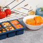 Webake 1/2 Cup Silicone Freezer Tray with Lids, 8-Grid Square Ice Cube Mold, Ideal for Prep & Portion, Large Ice Cube, Storage Soup, Snack, Broth, Leftovers, Pack of 2
