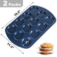 Non-Stick Muffin Top Pan for Baking Egg Bites, Whoopie Pies, Cookies, Yorkshire Pudding, Heavy Gauge Carbon Steel Set of 2