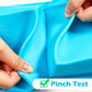 Silicone Freezer Container with Lid, Food Storage Container, 2 Cup Tray for Soup Sauce Meal Prep, BPA Free - Blue
