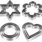 Cookie Cutters Set 12 Pieces, Stainless Steel 3 Heart Cookie Cutters, 3 Star Cookie Cutters, 3 Flower Cookie Cutters, 3 Round Cookie Cutters for Valentine's Day Christmas Holiday