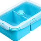 Silicone Freezer Container with Lid, Food Storage Container, 2 Cup Tray for Soup Sauce Meal Prep, BPA Free - Blue