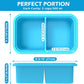 Silicone Freezer Container with Lid, Food Storage Container, 2 Cup Tray for Soup Sauce Meal Prep, BPA Free - Blue