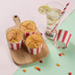 50pcs Full Size 6oz Paper Baking Cups Red Cupcake Liners Paper Snack Cups for Popcorn Cupcake Muffin Case Cupcake Bath Bomb, for Movie Party Decorations Set of 50 (Red Stripe)