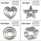 Cookie Cutters Set 12 Pieces, Stainless Steel 3 Heart Cookie Cutters, 3 Star Cookie Cutters, 3 Flower Cookie Cutters, 3 Round Cookie Cutters for Valentine's Day Christmas Holiday