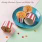 50pcs Full Size 6oz Paper Baking Cups Red Cupcake Liners Paper Snack Cups for Popcorn Cupcake Muffin Case Cupcake Bath Bomb, for Movie Party Decorations Set of 50 (Red Stripe)