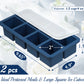 Webake 1/2 Cup Silicone Freezer Tray with Lids, 8-Grid Square Ice Cube Mold, Ideal for Prep & Portion, Large Ice Cube, Storage Soup, Snack, Broth, Leftovers, Pack of 2