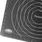 19.6 X 15.7 Inch Silicone Pastry Mat Baking Mat Rolling Dough with Measurements - Black