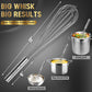 Commercial Whisk Heavy Duty 17in Large Whisk, 304 Stainless Steel Whisks for Mixing, Beating, Blending, Professional Kitchen Tools