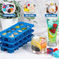 Silicone Ice Cube Trays Star Shaped Ice Cube Molds for Whiskey and Cocktails, Easy Release Jelly Crayon Mold Pack of 3 Blue
