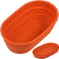 Webake 10 Inch Oval Collapsible Bread Proofing Basket Silicone Bowel Containers
