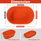 Webake 10 Inch Oval Collapsible Bread Proofing Basket Silicone Bowel Containers