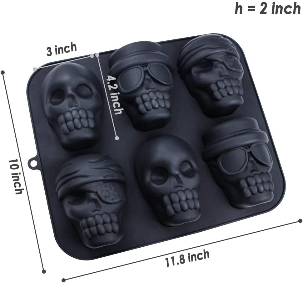 Webake Halloween Silicone Baking Skull Cake Pan