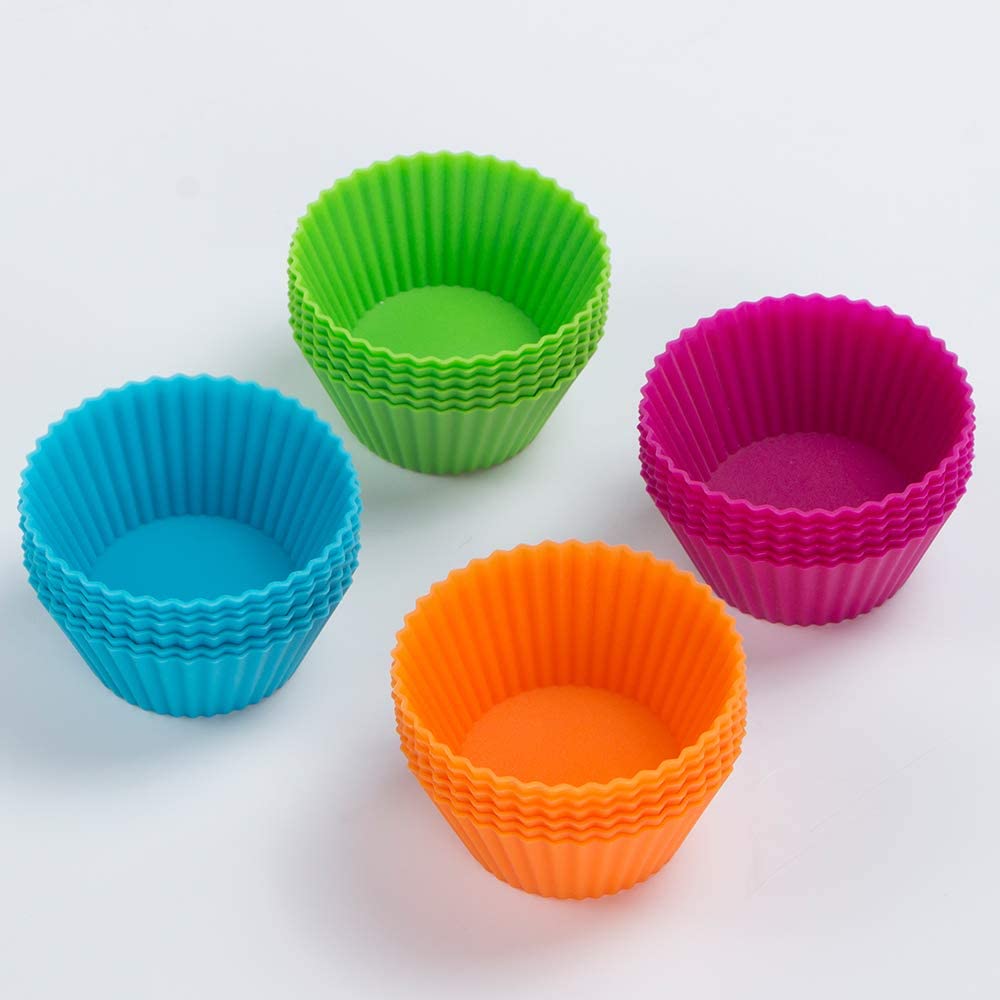 Webake Silicone Reusable Non-stick 2 3/4 Inch Cupcake Liners (Pack of 24)