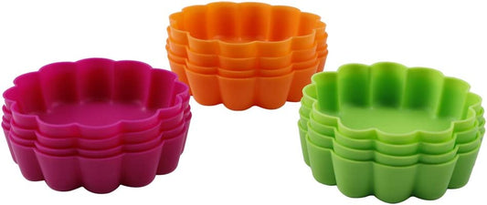 PXRJE Silicone Quiche Pan,8Pcs Pie Panrouruan Round 4 Inch Tart Mold Non  Stick For Cooking Baking.(Random color)